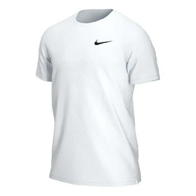 NIKE NIKE RUNNING TRAINING QUICK DRY SPORTS ROUND NECK SHORT SLEEVE WHITE