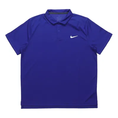 Nike Running Training Sports Quick Dry Breathable Short Sleeve Polo Shirt Blue