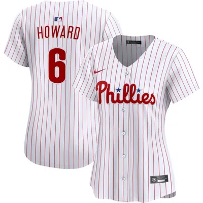 Nike Ryan Howard White Philadelphia Phillies Replica Jersey In Red
