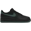 Nike Black Air Force 1 '07 Sneakers In Black/vintage Green