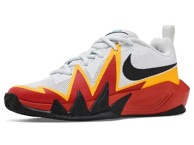 Nike S. T. Dynamite (big Kid) Kid's Shoes White/black/picante Red/current Blue/laser Orange/barely Vol: 7 In Off White/black/picante Red/current Blue/laser Orange/barely Vol