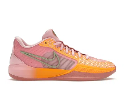 Pre-owned Nike Sabrina 1 Rooted (women's) Sneakers In Medium Soft Pink/oil Green/total Orange