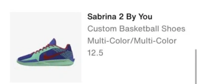 Pre-owned Nike Sabrina 2 "what The"  By You Kobe Size 11 M In Multicolor