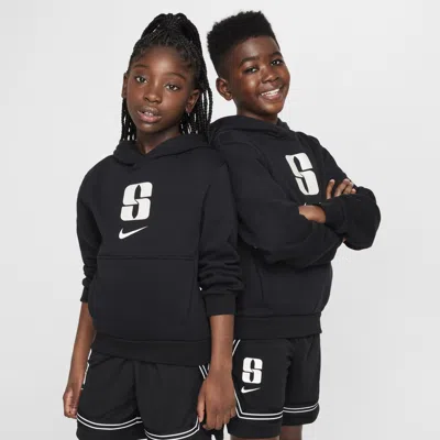 Nike Sabrina Big Kids' Fleece Basketball Hoodie In Black