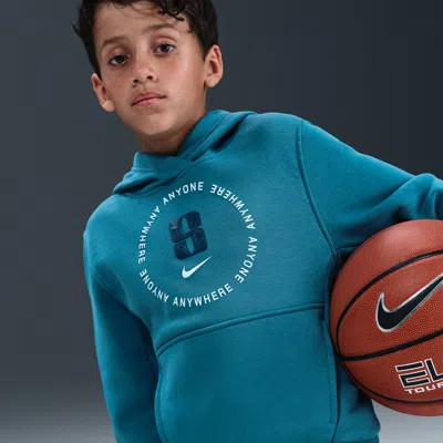 Nike Sabrina Club Fleece Big Kids' Basketball Hoodie In Green