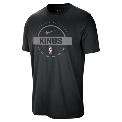 Nike Sacramento Kings  Men's Nba Practice T-shirt In Black