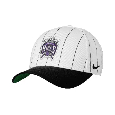 Nike Sacramento Kings Rise Hardwood Classics  Unisex Nba Adjustable Cap In White