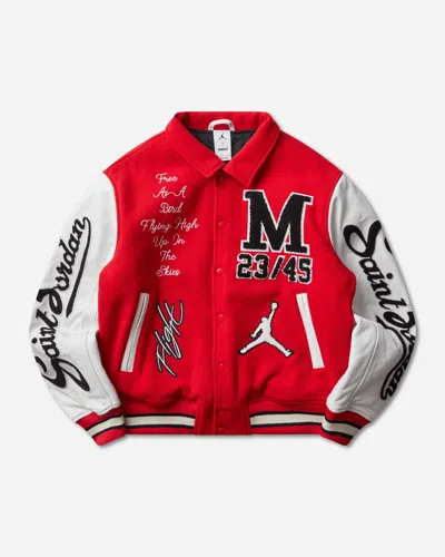 Nike Saint Mxxxxxx Varsity Jacket University In Red