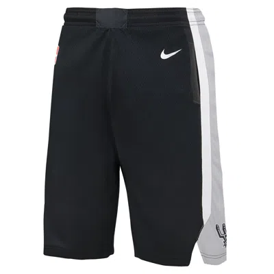 Nike San Antonio Spurs Swingman Icon Edition Big Kids'  Dri-fit Basketball Replica Shorts In Black