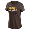 Nike San Diego Padres 2025 Postseason Authentic Collection  Women's Mlb T-shirt In Brown