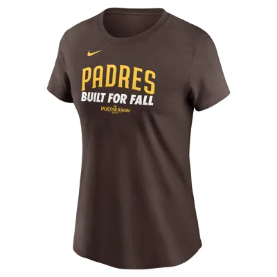 Nike San Diego Padres 2025 Postseason Authentic Collection  Women's Mlb T-shirt In Brown
