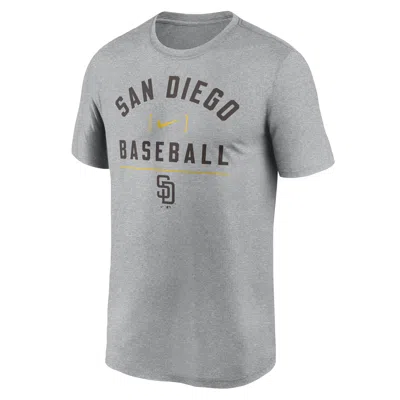 Nike San Diego Padres Arch Baseball Stack  Men's Dri-fit Mlb T-shirt In Gray