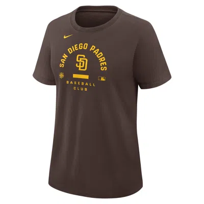 Nike San Diego Padres Authentic Collection Early Work  Women's Dri-fit Mlb T-shirt In Brown