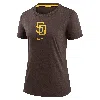 Nike San Diego Padres Authentic Collection Early Work  Women's Mlb T-shirt In Brown