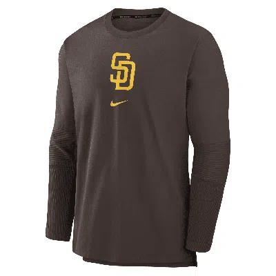 Nike San Diego Padres Authentic Collection Player  Men's Dri-fit Mlb Pullover Jacket In Brown