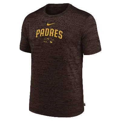 Nike San Diego Padres Authentic Collection Practice Velocity  Men's Dri-fit Mlb T-shirt In Brown