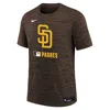 Nike Big Boys And Girls Brown San Diego Padres Authentic Collection Velocity Performance T-shirt In Brown