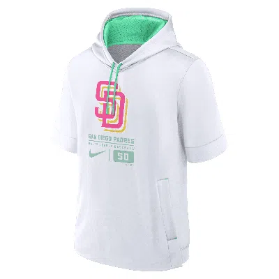 Nike San Diego Padres City Connect  Men's Mlb Short-sleeve Pullover Hoodie In White