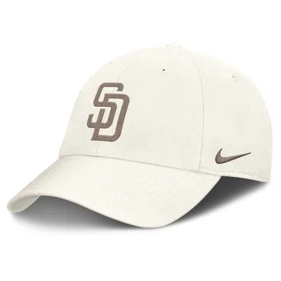 Nike San Diego Padres Club  Men's Mlb Adjustable Hat In White