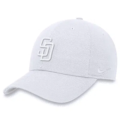 Nike San Diego Padres Club  Men's Mlb Adjustable Hat In White