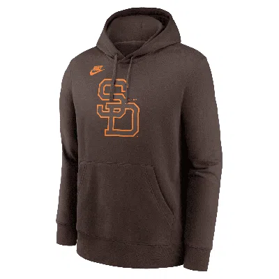 Nike San Diego Padres Cooperstown Logo Club  Men's Mlb Pullover Hoodie In Brown