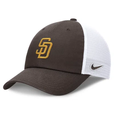 Nike San Diego Padres Evergreen Club  Men's Mlb Trucker Adjustable Hat In Black