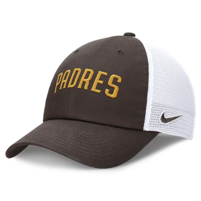 Nike San Diego Padres Evergreen Wordmark Club  Men's Mlb Adjustable Hat In Brown
