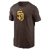 Nike San Diego Padres Fuse Large Logo  Men's Mlb T-shirt In Brown