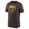 Nike Brown San Diego Padres Home Plate Icon Legend Performance T-shirt In Brown