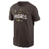 Nike Brown San Diego Padres Home Team Athletic Arch T-shirt In Brown