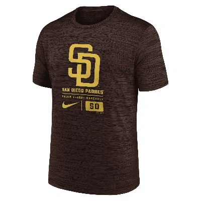 Nike San Diego Padres Large Logo Velocity  Men's Mlb T-shirt In Brown