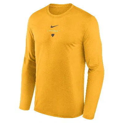 Nike San Diego Padres Large Swoosh Back Legend  Men's Dri-fit Mlb T-shirt In Yellow