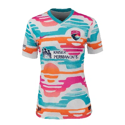 Nike San Diego Wave Fc 2025 Stadium Home  Women's Dri-fit Nwsl Replica Jersey In White