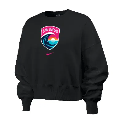 Nike San Diego Wave Fc Phoenix Fleece  Women's Nwsl Crew-neck Sweatshirt In Black