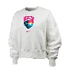 Nike San Diego Wave Fc Phoenix Fleece  Women's Nwsl Crew-neck Sweatshirt In White