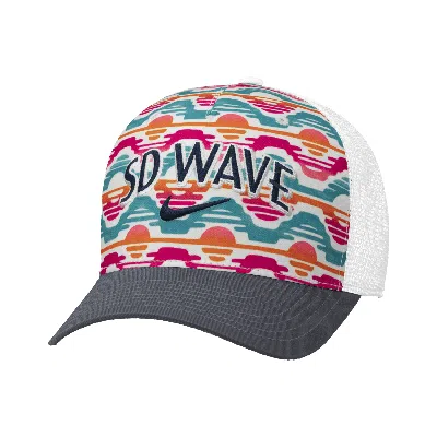 Nike San Diego Wave Fc  Unisex Nwsl Trucker Cap In White