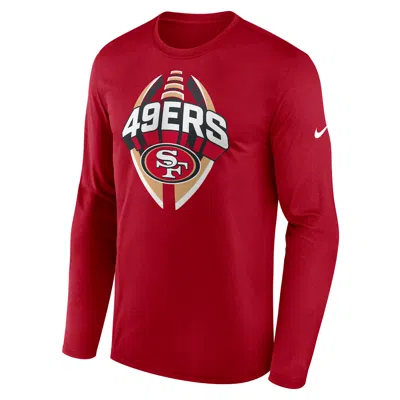 Nike San Francisco 49ers Legend Icon  Men's Dri-fit Nfl Long-sleeve T-shirt In Red