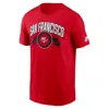 Nike Scarlet San Francisco 49ers Rewind Front And Back Hit Essential T-shirt In Red