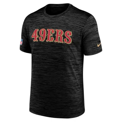 Nike San Francisco 49ers Rivalries Collection Sideline Velocity  Men's Dri-fit Nfl T-shirt In Black