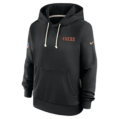 Nike San Francisco 49ers Rivalries Collection Sideline  Women's Dri-fit Nfl Pullover Hoodie In Black