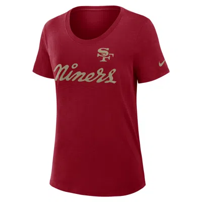 Nike San Francisco 49ers Rivalries Collection Slub  Women's Dri-fit Nfl T-shirt In Red