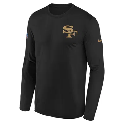 Nike San Francisco 49ers Rivalry Sideline Legend Big Kids'  Dri-fit Nfl Long-sleeve T-shirt In Black