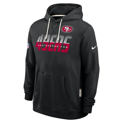 Nike San Francisco 49ers Sideline Standard Issue  Men's Dri-fit Nfl Pullover Hoodie In Black