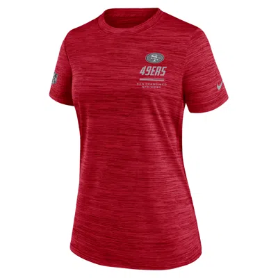 Nike San Francisco 49ers Sideline Velocity  Women's Dri-fit Nfl T-shirt In Red