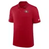 Nike San Francisco 49ers Sideline Victory Stripe  Men's Dri-fit Nfl Polo In Red