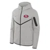 Nike San Francisco 49ers Tech Fleece Windrunner  Men's Nfl Full-zip Hooded Jacket In Gray