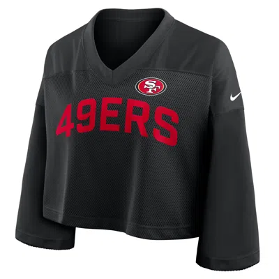 Nike San Francisco 49ers Wide Receiver Jersey Fashion  Women's Dri-fit Nfl Cropped Top In Black