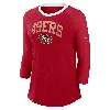 Nike San Francisco 49ers  Women's Nfl 3/4-sleeve T-shirt In Red
