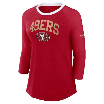 Nike San Francisco 49ers  Women's Nfl 3/4-sleeve T-shirt In Red