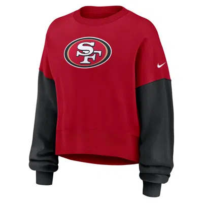 Nike San Francisco 49ers  Women's Nfl Pullover Crew In Red